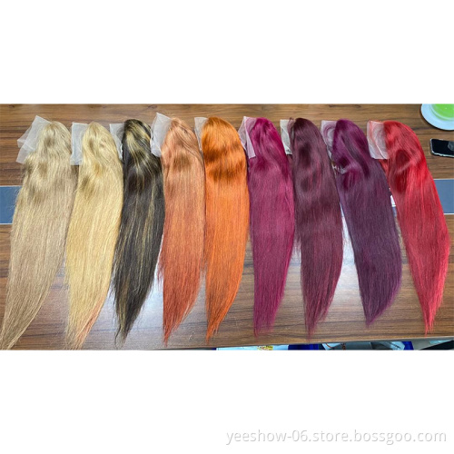 Factory wholesale straight virgin human hair HD lace frontal wigs virgin brazilian cuticle aligned hair 100% human hair